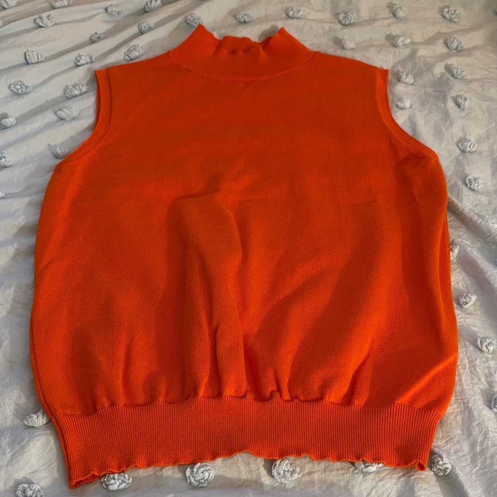 SHEIN Orange Sleeveless Top